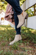 Qupid Rager Booties- Taupe Distress Nubuck