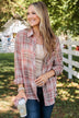 Right Place, Right Time Flannel Button Up Top- Auburn