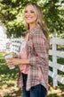 Right Place, Right Time Flannel Button Up Top- Auburn