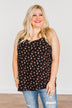 Fascinating In Floral Tank Top- Black