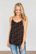 Fascinating In Floral Tank Top- Black