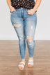 Vervet Mid-Rise Distressed Jeans- Noelle Wash