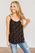 Fascinating In Floral Tank Top- Black