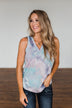 In With The New Tie Dye Tank Top- Blue, Purple, Pink