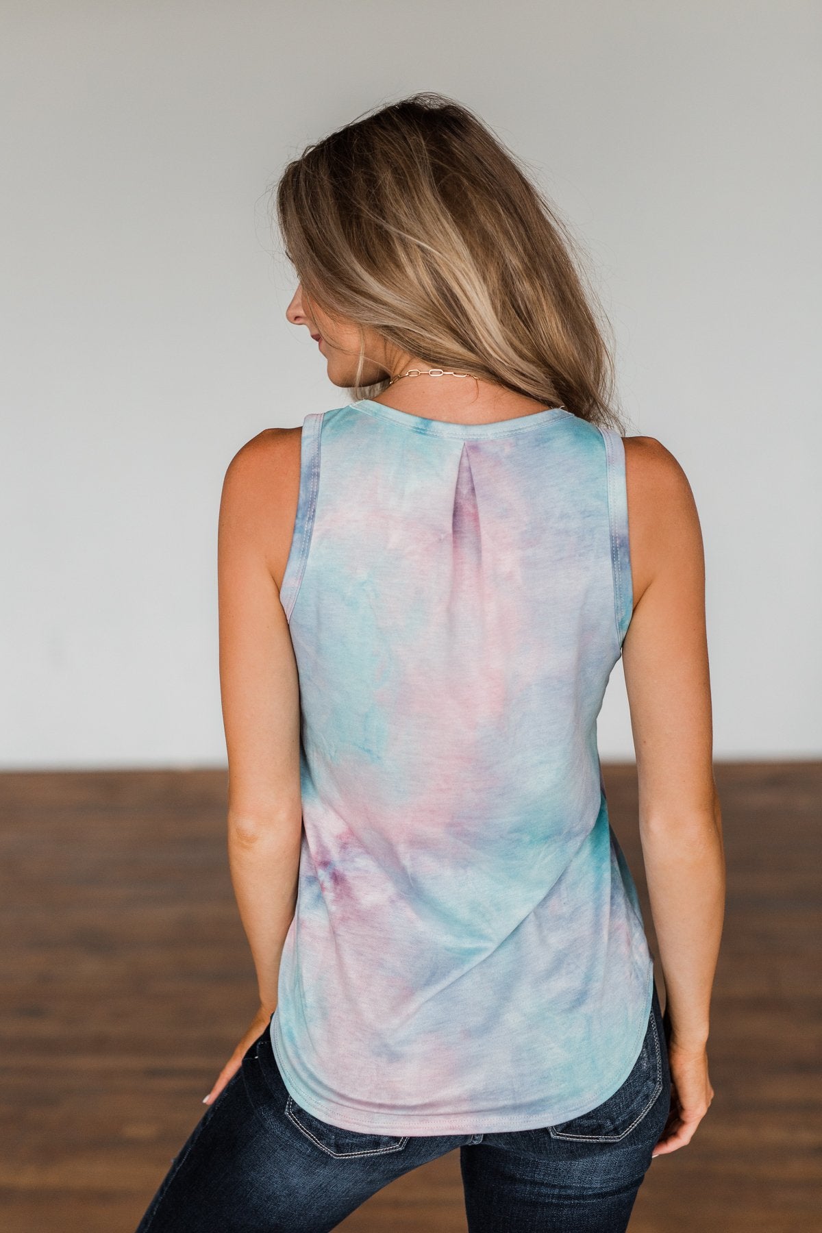 In With The New Tie Dye Tank Top- Blue, Purple, Pink