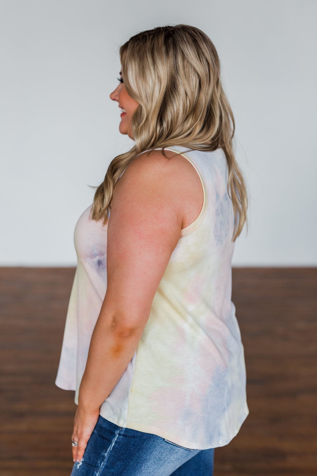 Look of Love Tie Dye Tank Top- Purple, Pink, Yellow
