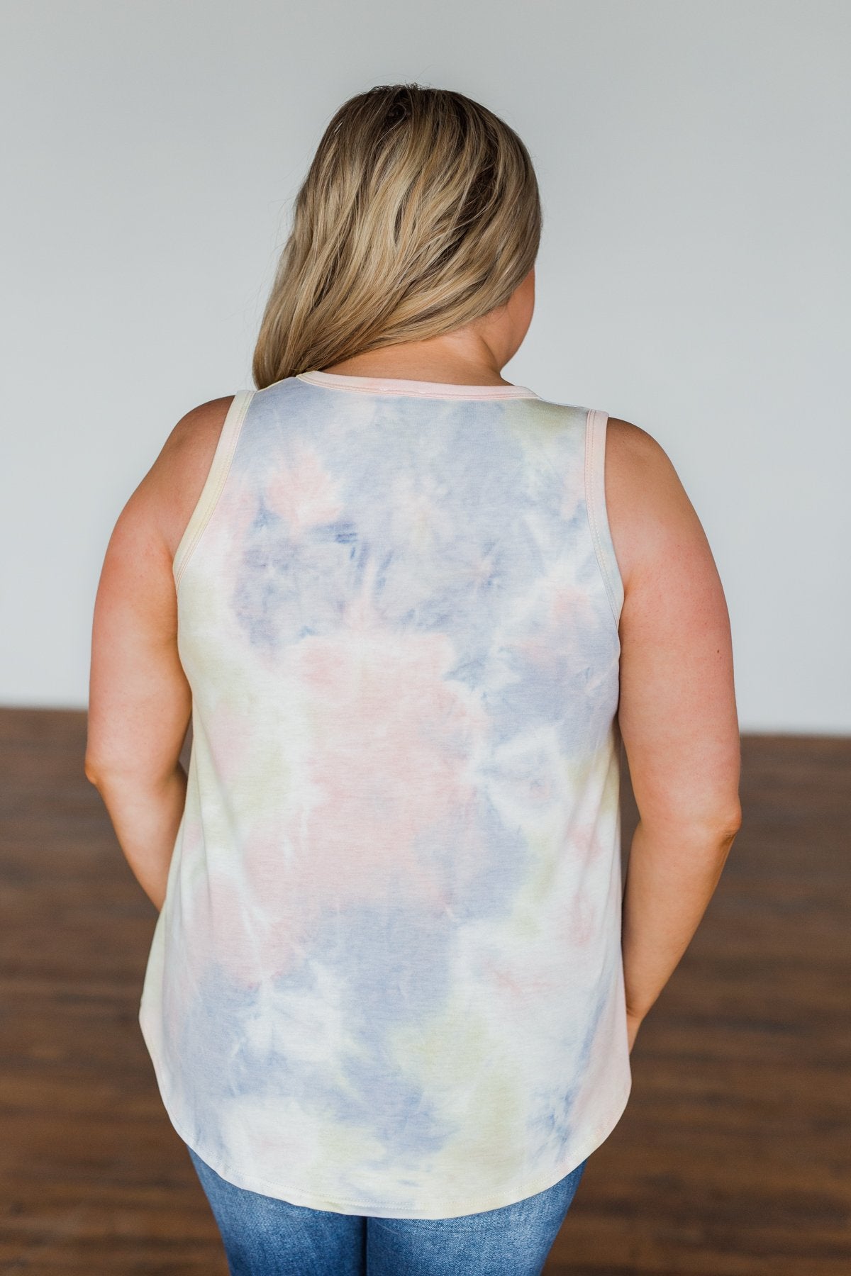 Look of Love Tie Dye Tank Top- Purple, Pink, Yellow