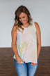 Look of Love Tie Dye Tank Top- Purple, Pink, Yellow