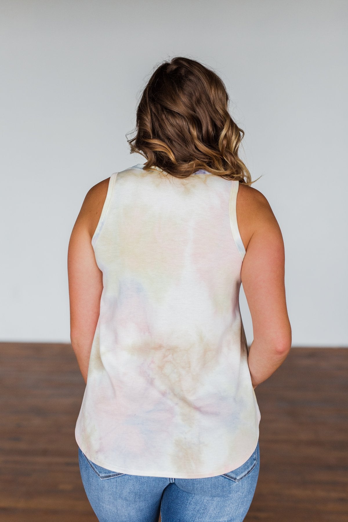 Look of Love Tie Dye Tank Top- Purple, Pink, Yellow