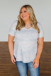 Believe In You Criss Cross Top- Off White, Pink, Yellow, Blue