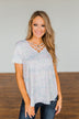 Believe In You Criss Cross Top- Off White, Pink, Yellow, Blue
