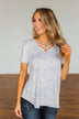 Believe In You Criss Cross Top- Off White, Pink, Yellow, Blue