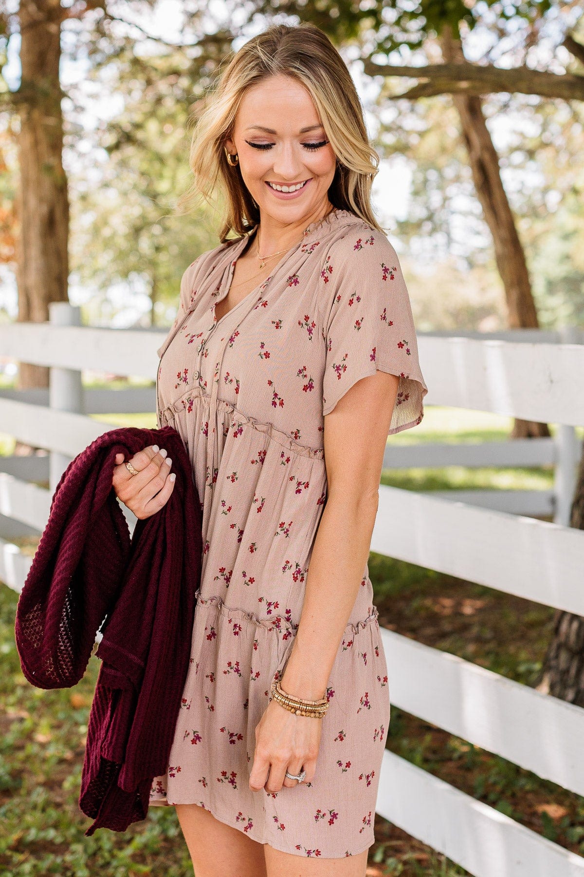 Taupe clearance short dress