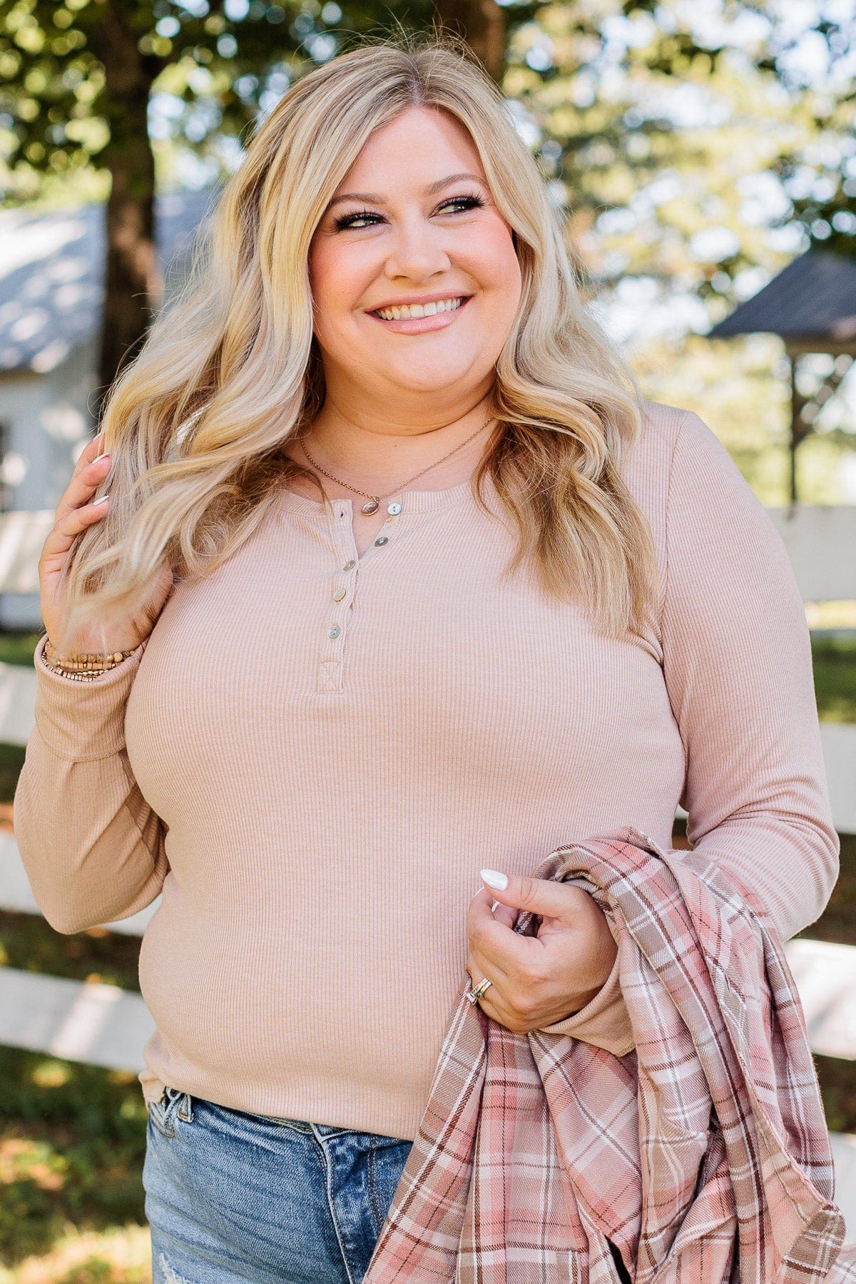Cute henley tops sales