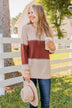 Always There For You Knit Sweater- Copper & Oatmeal