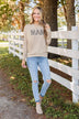 "Mama" Lightweight Drawstring Hoodie- Beige