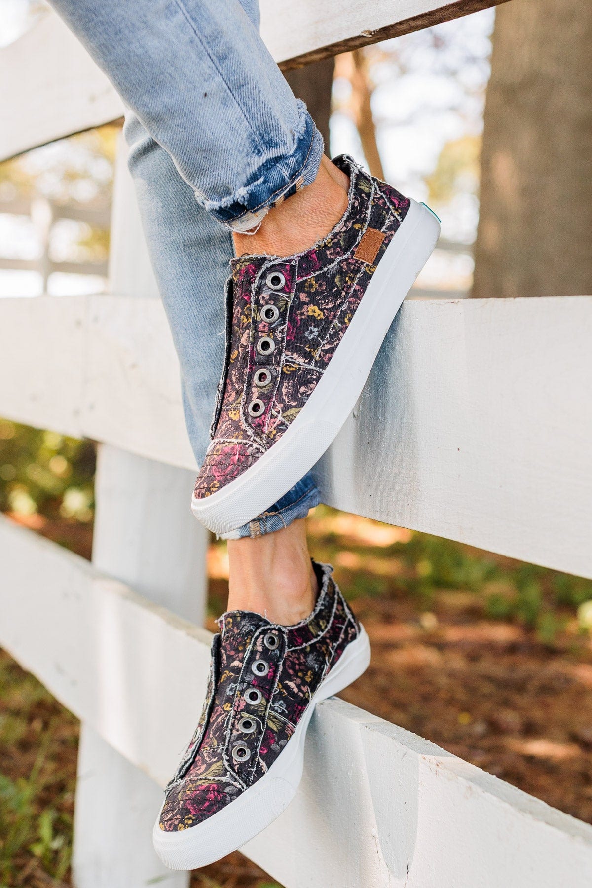 Blowfish Play Sneakers- Black Smashing Floral - Main Image