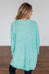 Stealing Glances Popcorn Knit Cardigan- Mint
