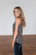 Love To Give Floral Tank Top- Black