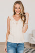 Always One Step Ahead Knit Tank- Off White