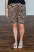 Travel Along Lounge Biker Shorts- Leopard