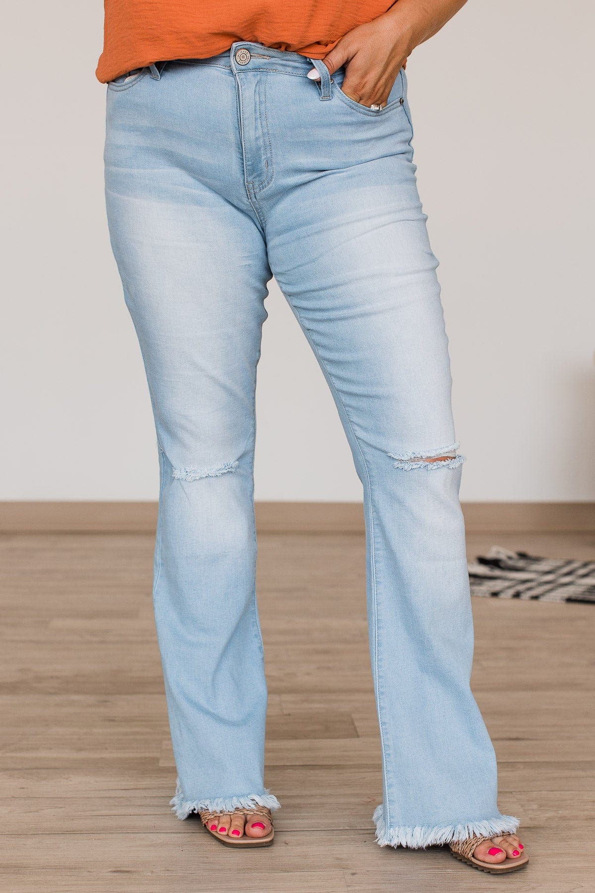 YMI High-Rise Flare Jeans- Marina Wash