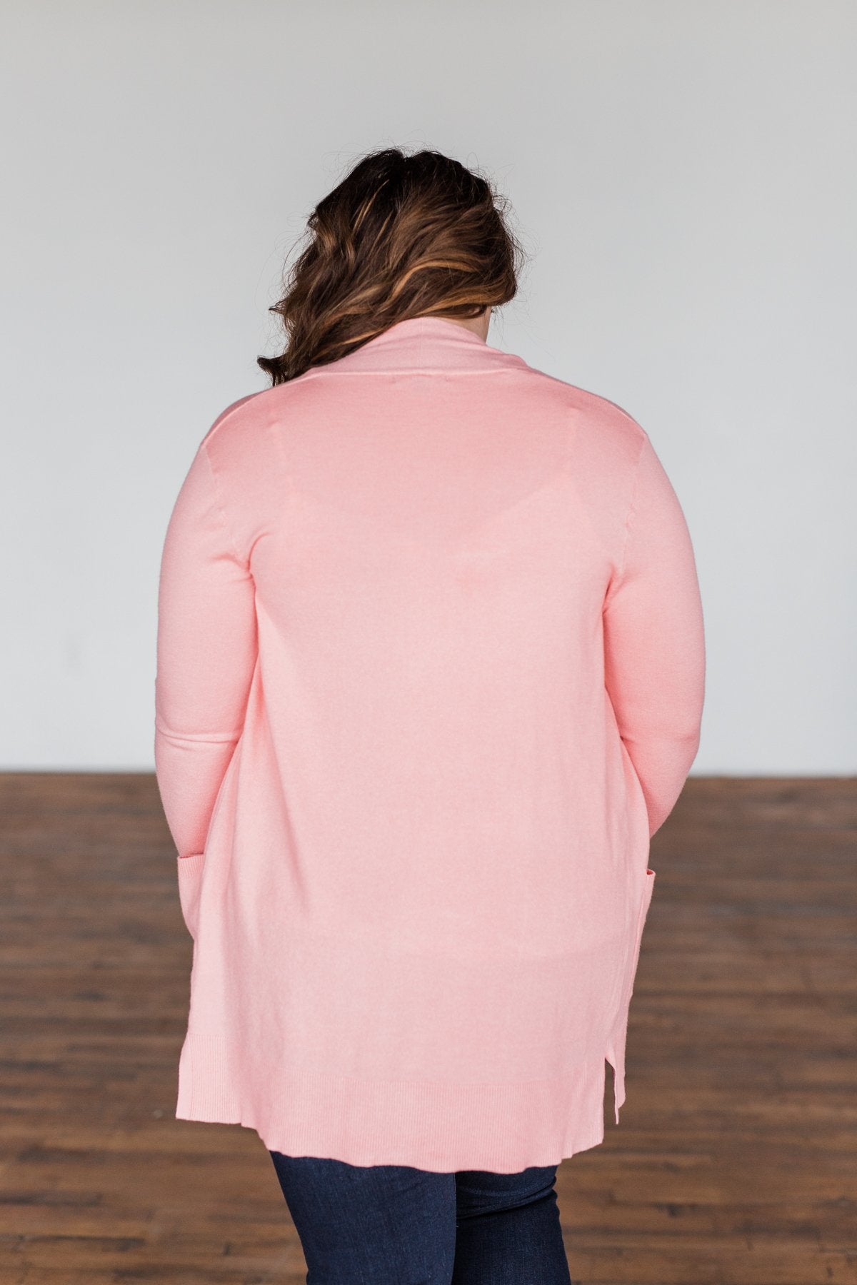 Time To Be Alive Drape Cardigan- Salmon Pink