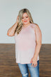 Never Left My Side Lace Sleeve Tank Top- Blush