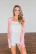 Time To Be Alive Drape Cardigan- Salmon Pink