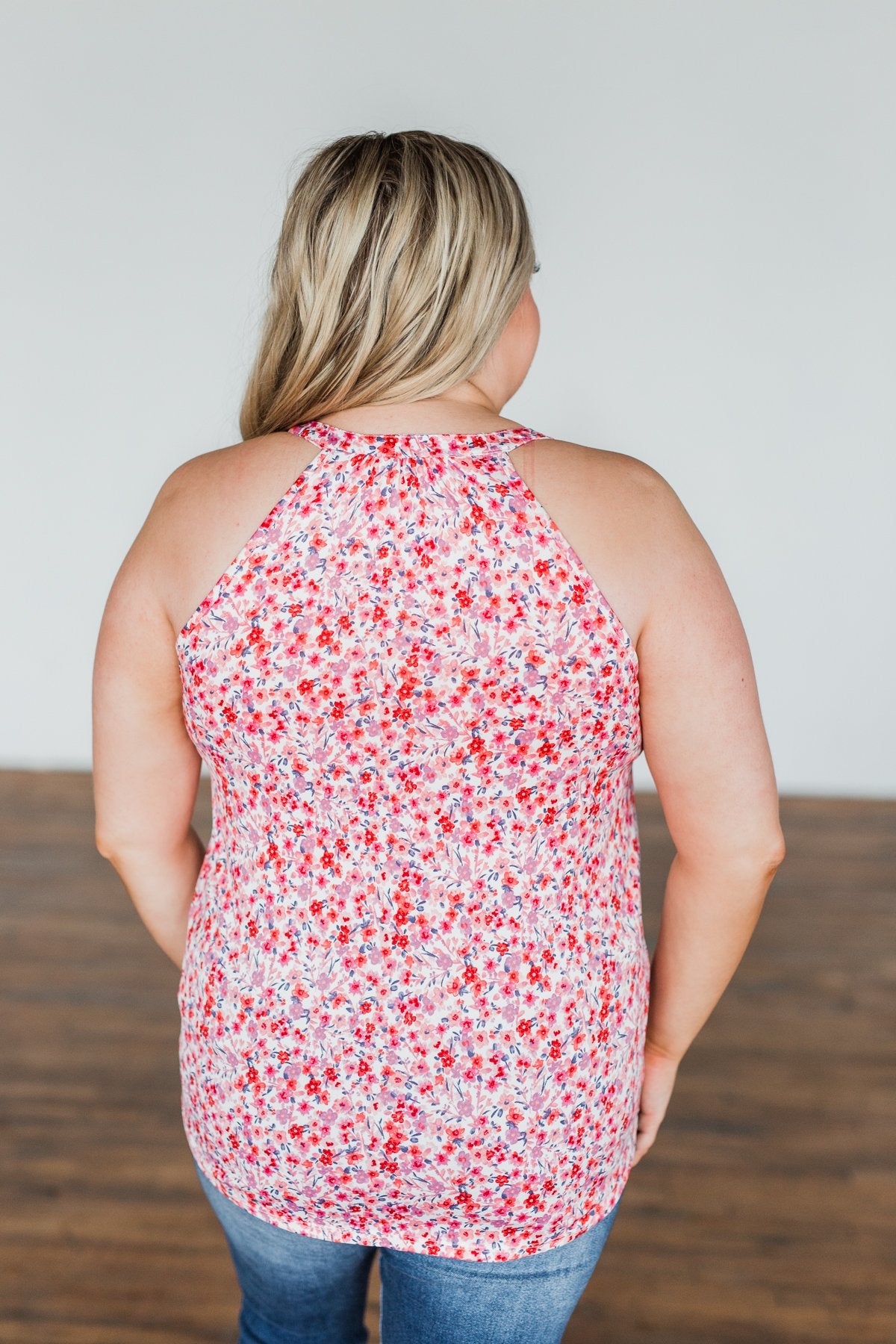 Spaces Between Us V-Neck Tank Top- Shades of Pink