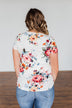 Music To My Ears Short Sleeve Floral Top- Ivory