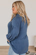 Secret Treasures Pope Sleeve Top- Blue