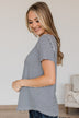 Someone To Hold Striped Top- Navy