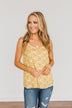 Fields Of Gold Floral Tank Top- Yellow