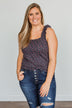 Love At First Glance Floral Tank Top- Dark Navy