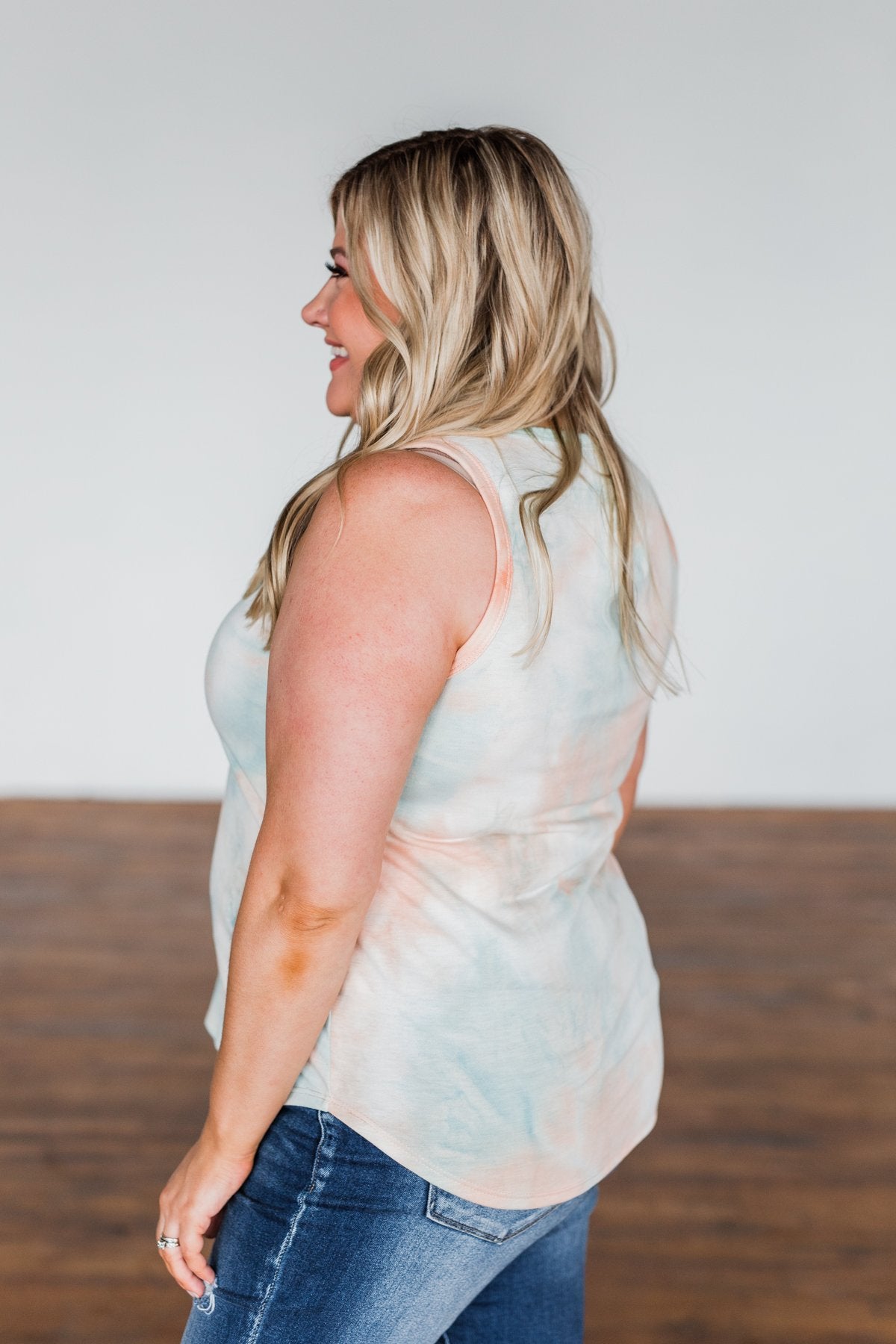 In With The New Tie Dye Tank Top- Orange & Blue