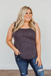 Love At First Glance Floral Tank Top- Dark Navy