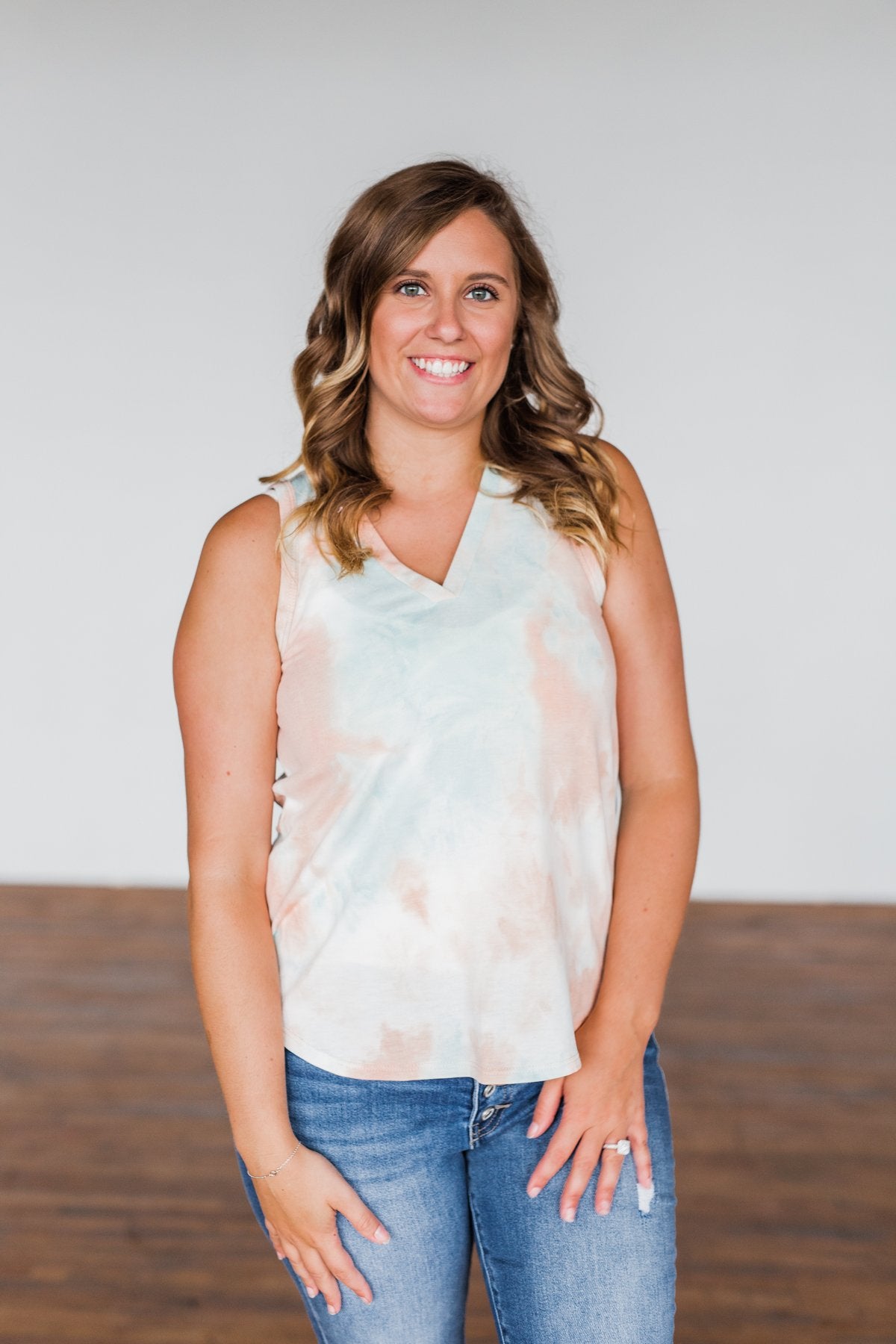 In With The New Tie Dye Tank Top- Orange & Blue