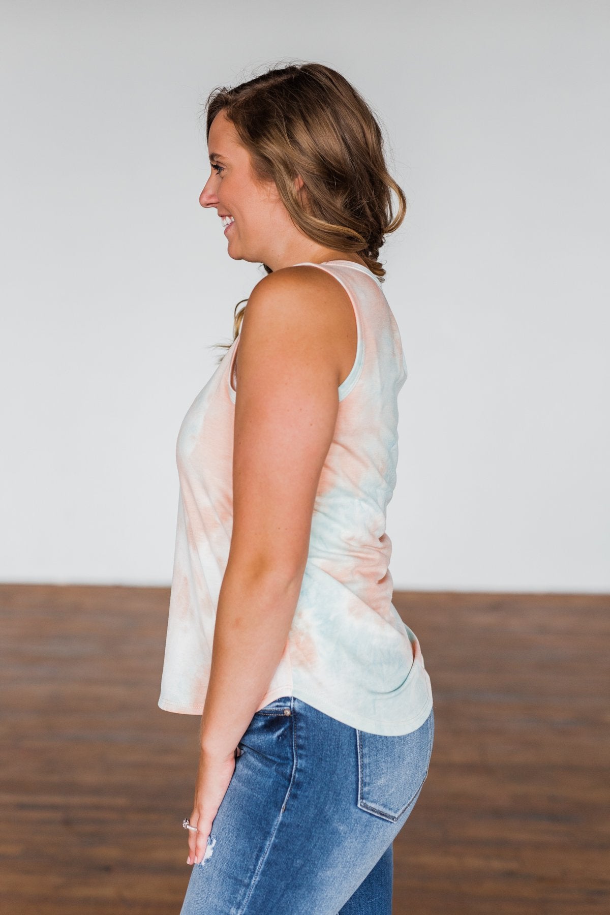 In With The New Tie Dye Tank Top- Orange & Blue