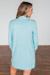 Time To Be Alive Drape Cardigan- Blue
