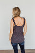 Love At First Glance Floral Tank Top- Dark Navy