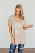 "Country Road Take Me Home" Graphic Tee- Tan