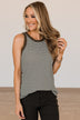 Be Who You Want To Be Striped Tank- Olive