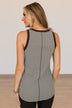 Be Who You Want To Be Striped Tank- Olive