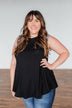 Chase That Feeling Ruffle Sleeve Top- Black