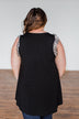 Chase That Feeling Ruffle Sleeve Top- Black