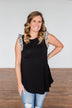 Chase That Feeling Ruffle Sleeve Top- Black