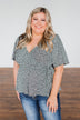 Begin Again Floral Wrap Blouse- Off White & Black