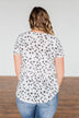 Always Be There Short Sleeve Spotted Top- Off White