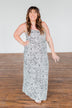 Begin Your Journey Leopard Maxi Dress- Off White